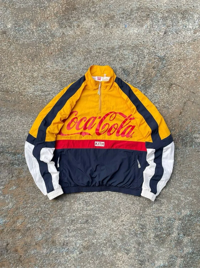 SS19 KITH x Coca-Cola 1/4zip nylon jacket - Preloved