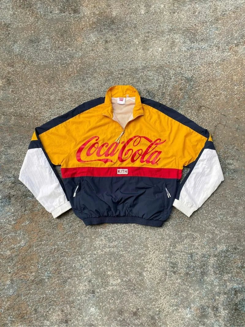 SS19 KITH x Coca-Cola 1/4zip nylon jacket - Preloved