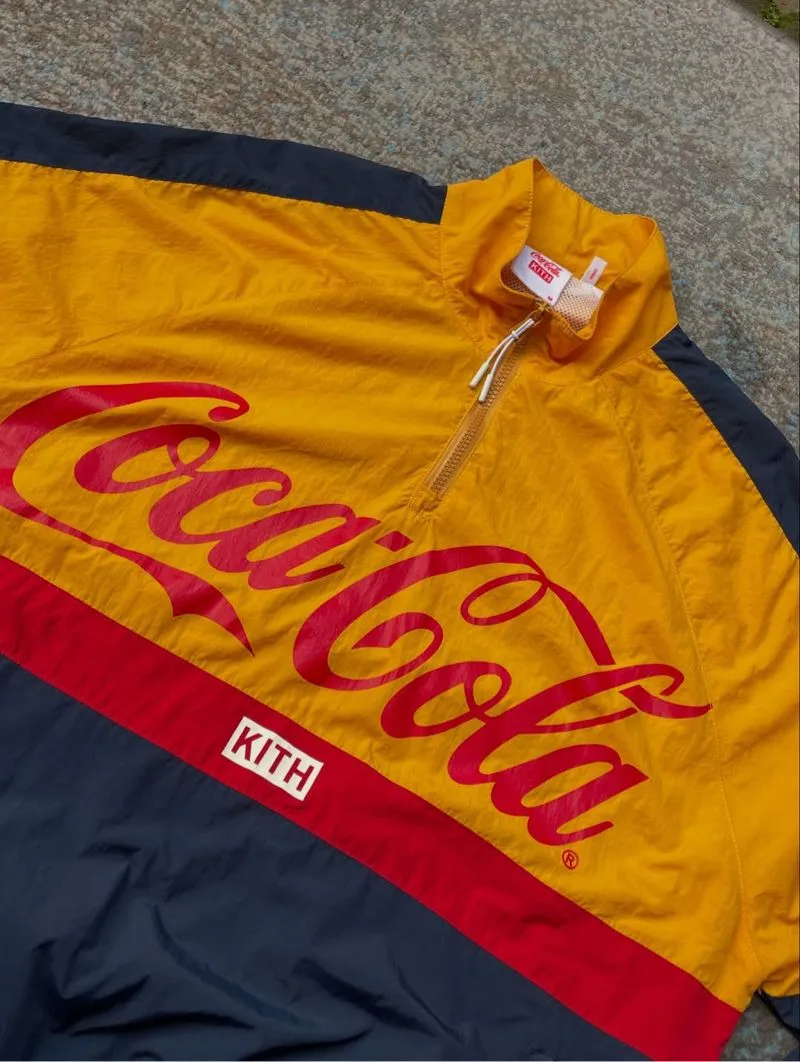 SS19 KITH x Coca-Cola 1/4zip nylon jacket