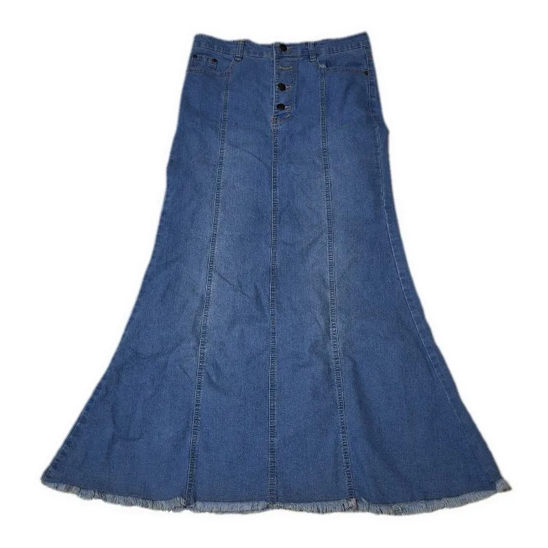 Flare Denim Maxi Skirt photo 1