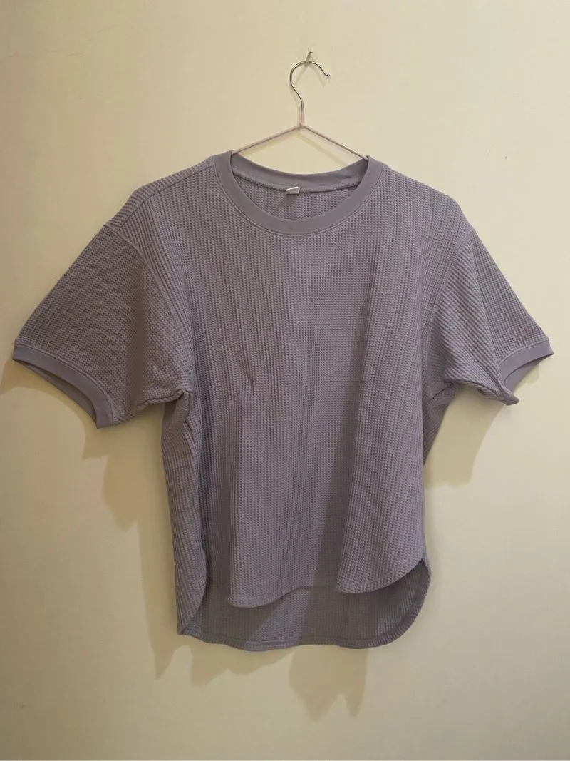 WOMEN'S WAFFLE CREW NECK SHORT SLEEVE T-SHIRT | UNIQLO photo 1