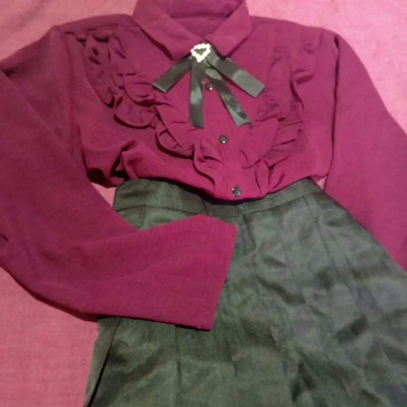 Atasan pita maroon  photo 1