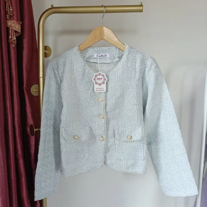 Minimalist Casual Blazer Wanita blue photo 1