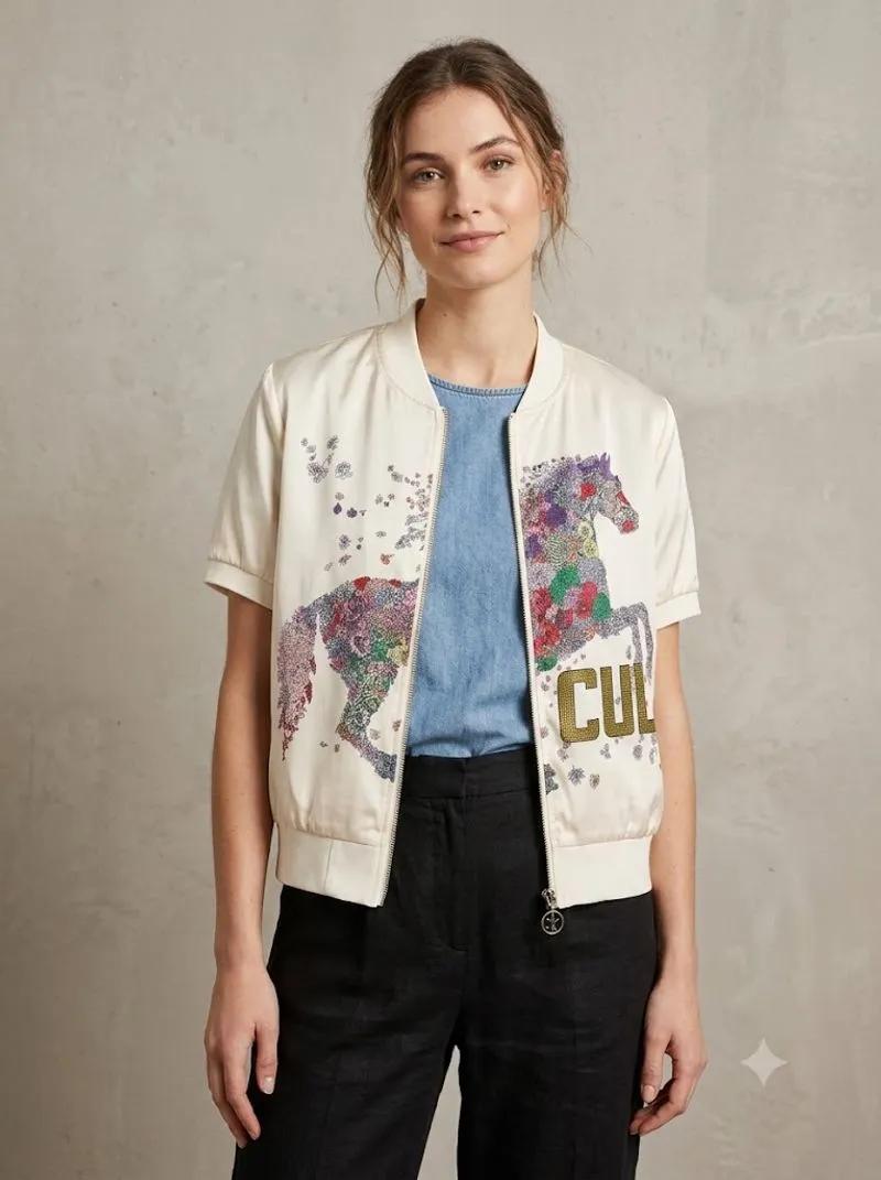 Baju atasan wanita lengan pendek motif kuda photo 1