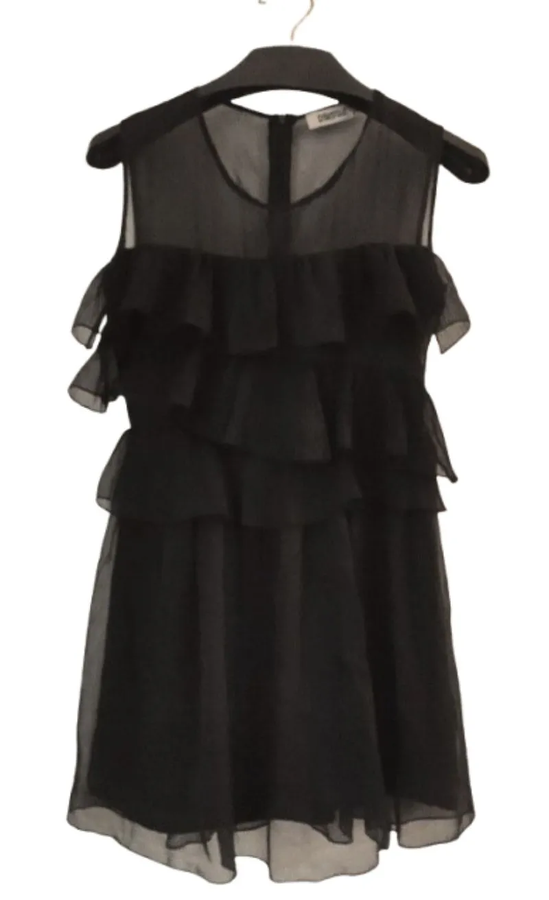 Cocktail mini black dress layered photo 1