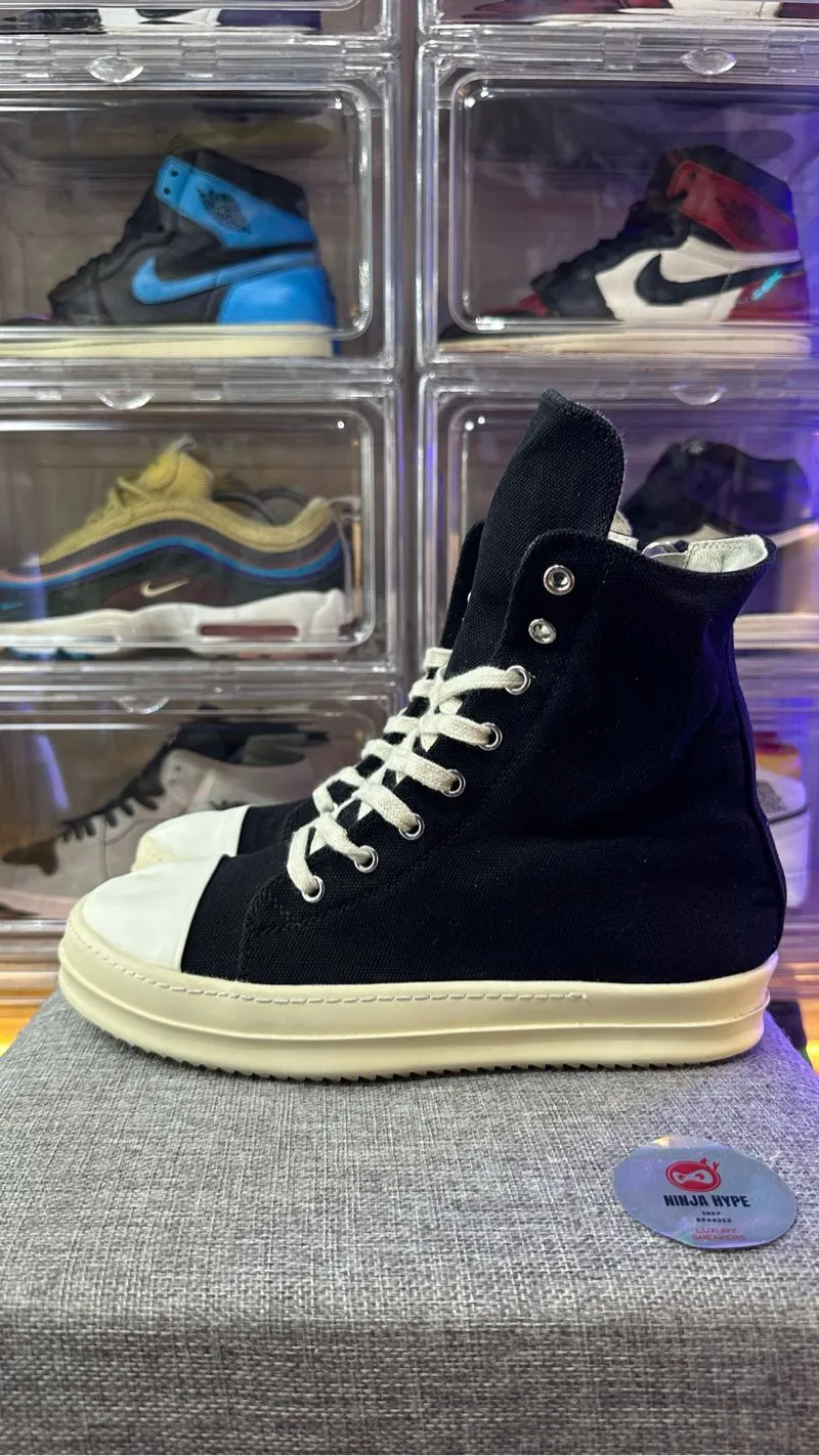 RICK OWENS DRKSHDW RAMONES DENIM HIGH SNEAKERS RICK OWENS