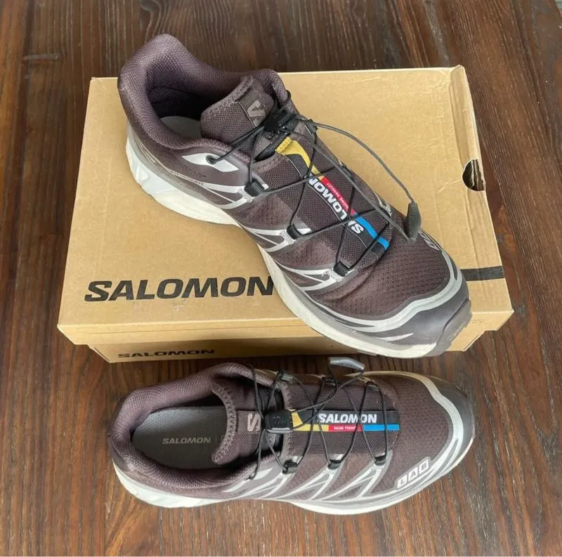 Salomon Gorpcore Streetwear Sneakers Pria brown gray photo 1