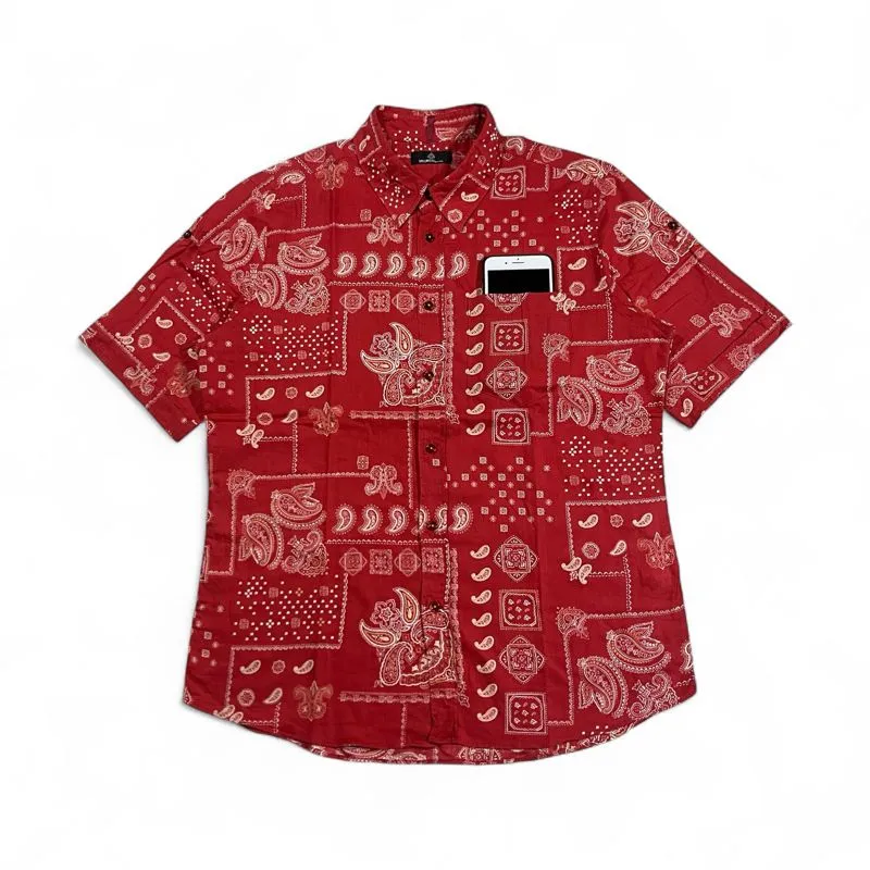 291295=Homme Paisley Pattern Shirt photo 1