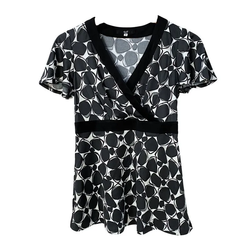Y2K Pattern Blouse | Mini Dress | Kaos Y2K Vintage  photo 1