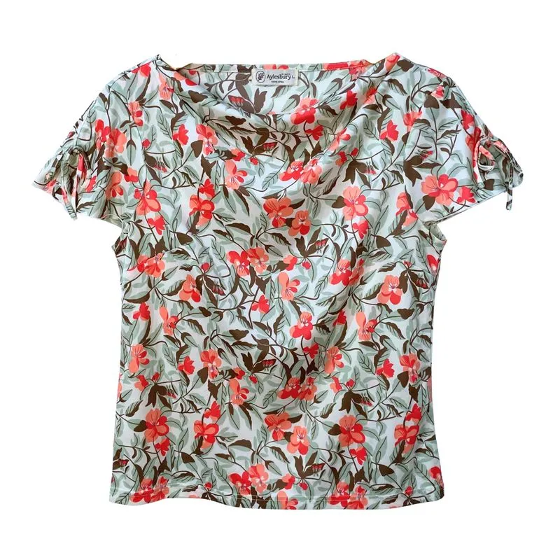 Y2K Floral Tee | T-Shirt | Blouse Bunga photo 1