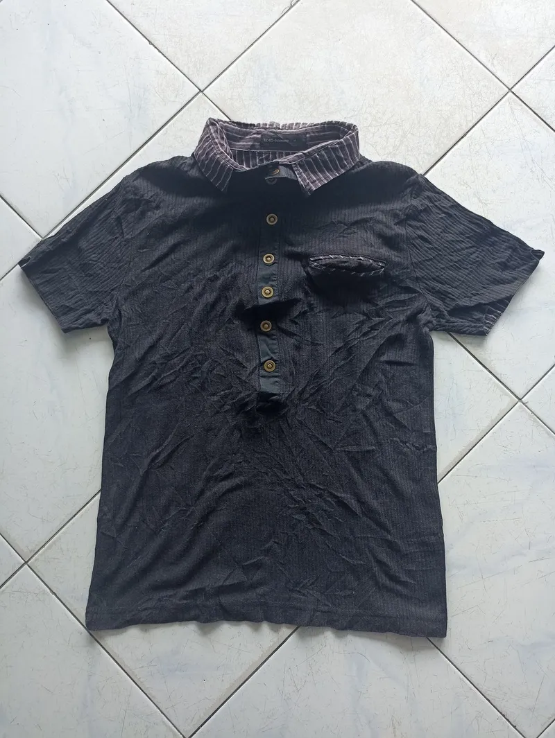 Japanese brand Y2K Avant Garde Casual shirt Pria brown black photo 1