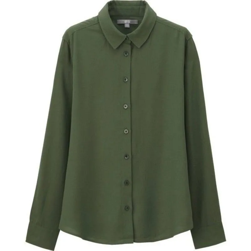 Uniqlo Rayon Dark Green Shirt (NETT PRICE + FEE APK) photo 1