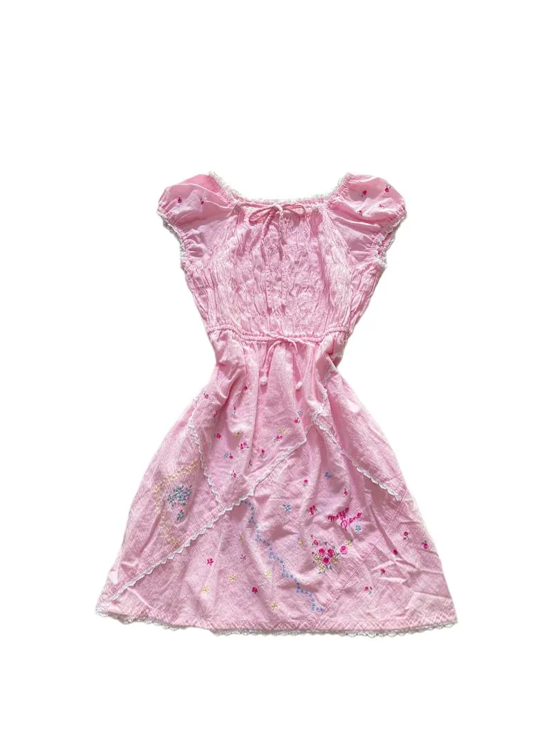 dress Mezzo Piano babypink bordir floral rare cute coquette photo 1