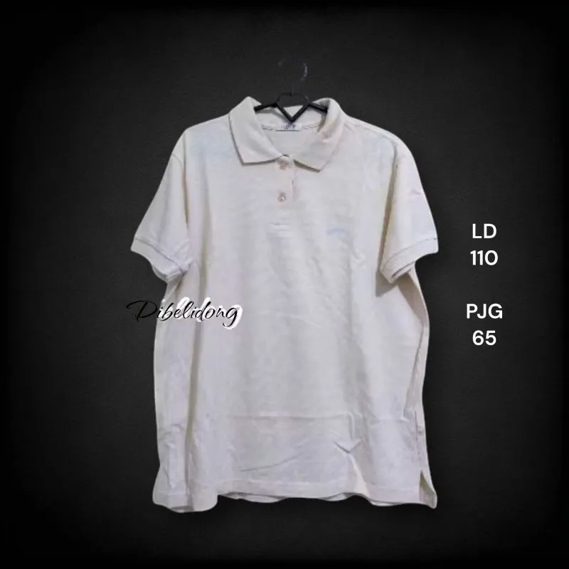 Kaos pendek polo krem photo 1