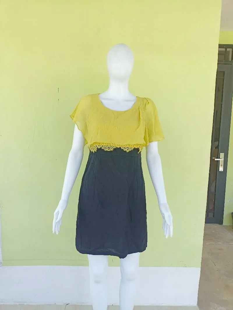 DRESS BRUKAT WARNA LEMON MURAH photo 1