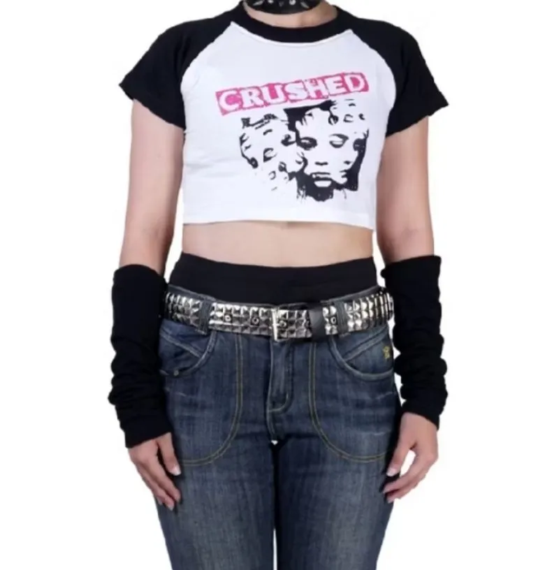 NOT DELICIOUS BODY  CRUSHED CROP TEE baby tee photo 1