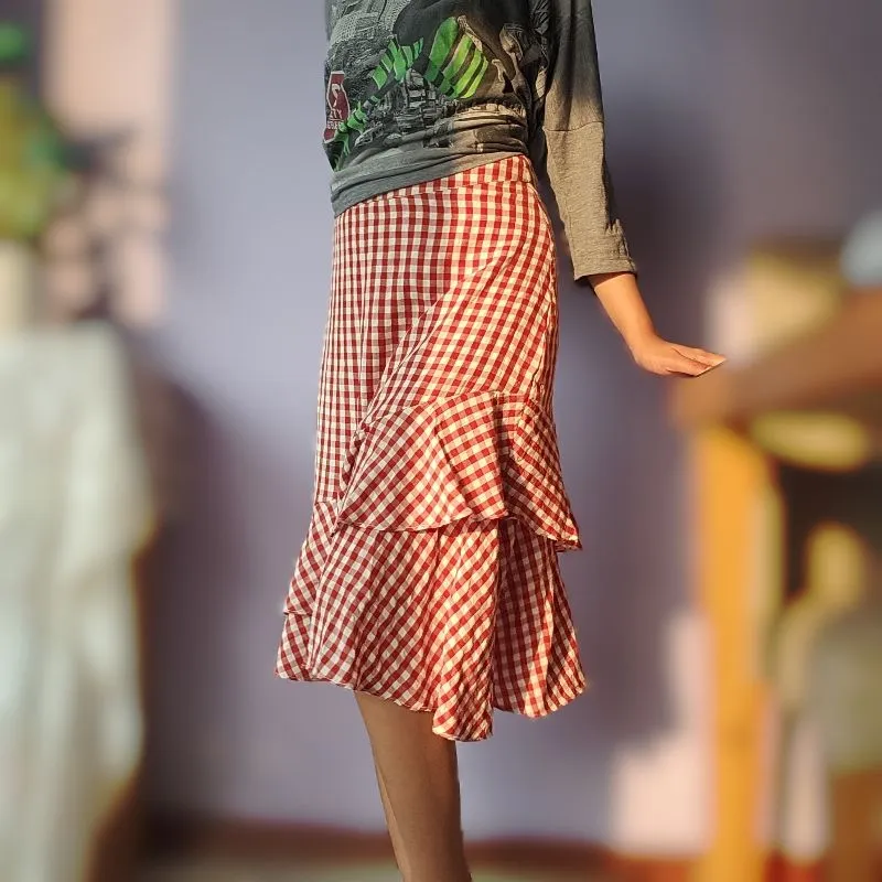 Lolita Gingham Midi Skirt photo 1