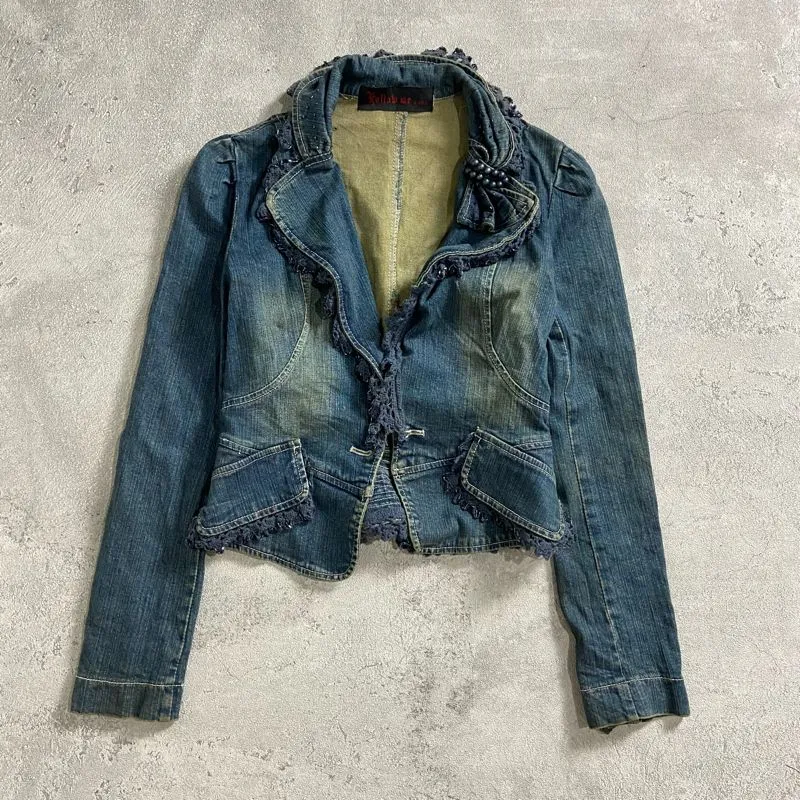 Follow Me Denim Jaket 2000an photo 1