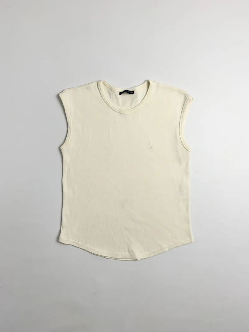 Y2k Ralph Lauren Sport Top Vest Broken White Made In Japan photo 1
