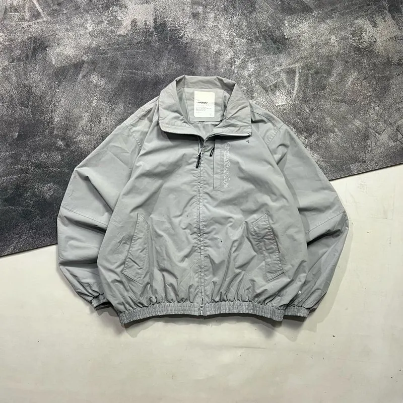 windbreaker jacket CodeGraphy Unisex Grey photo 1