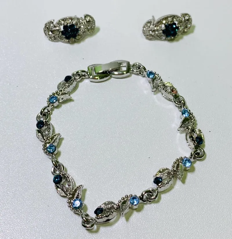 Gelang + Anting Set Victoria Blue photo 1
