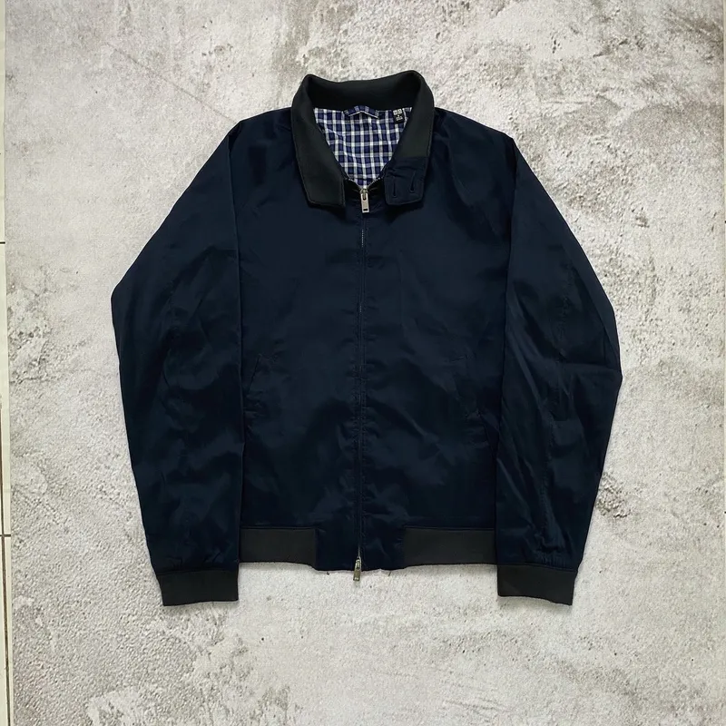 Uniqlo Minimalist Casual Bomber jacket Pria navy photo 1