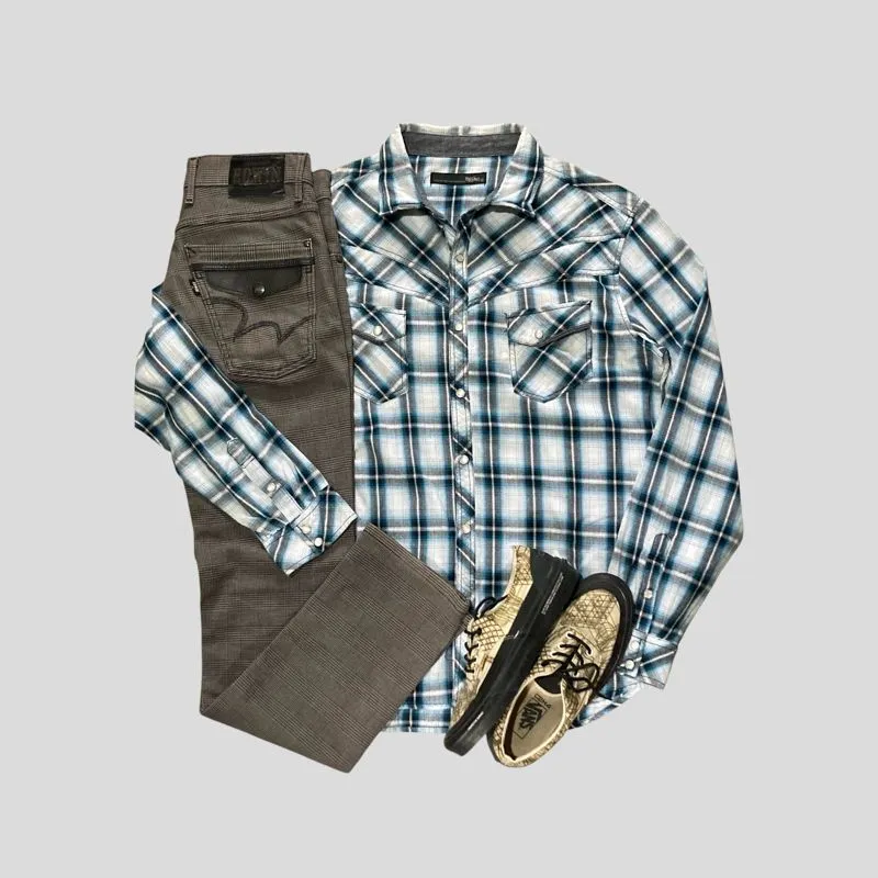 Mossimo japanese brand vintage western plaid shirt photo 1