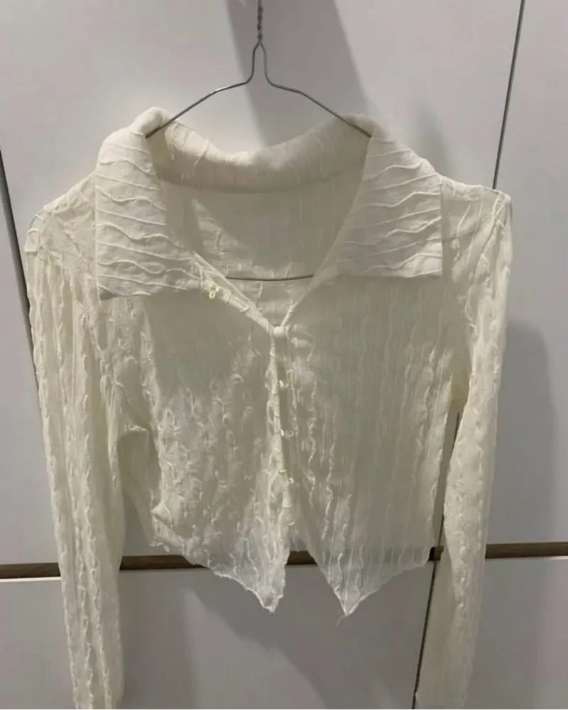 Y2K white longsleeve photo 1