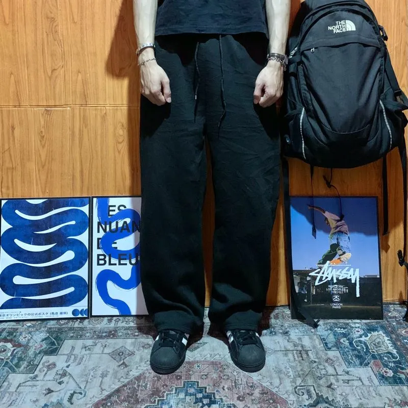 Baggy Sweatpants Black Loose photo 1