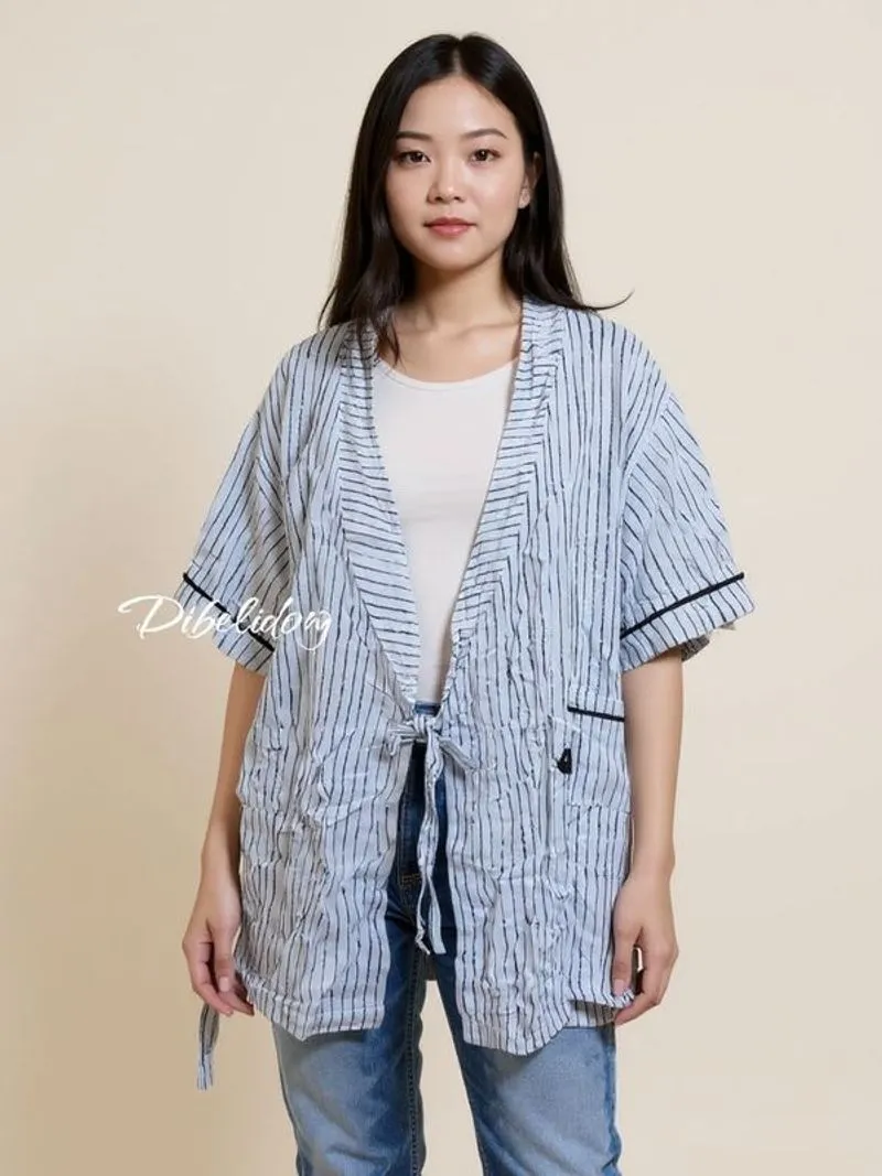 Baju pendek putih kimono  photo 1