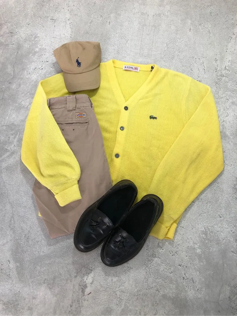 1970’s - Vintage Lacoste Izod Lemonade Cardigan photo 1