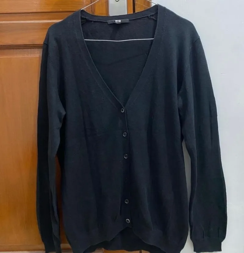 Uniqlo Vintage Casual Blazer Wanita black photo 1