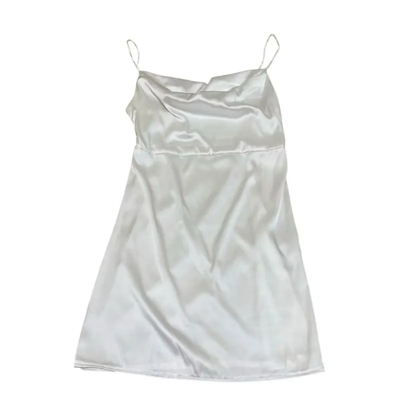 Satin White Short Dress photo 1