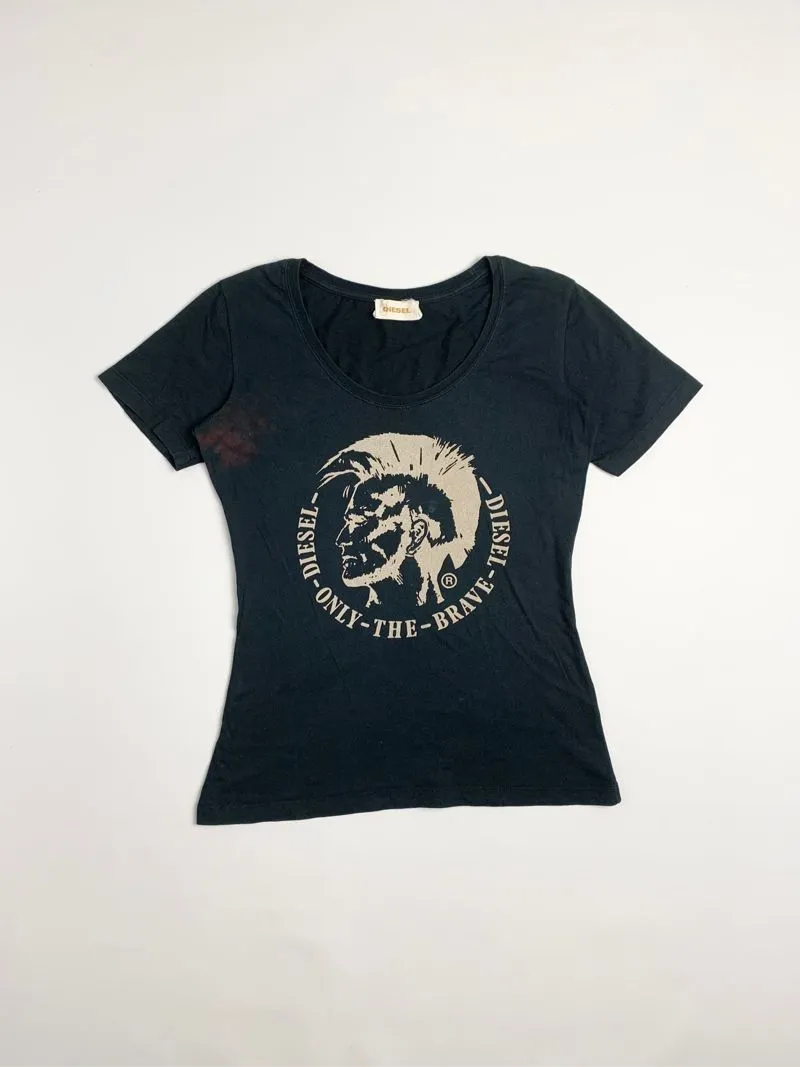 Y2k DIESEL Tee With Iconic Graphic Black photo 1