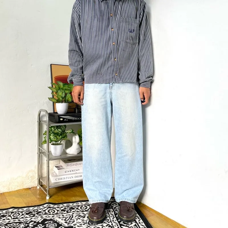 Baggy light blue jeans made in Seoul photo 1