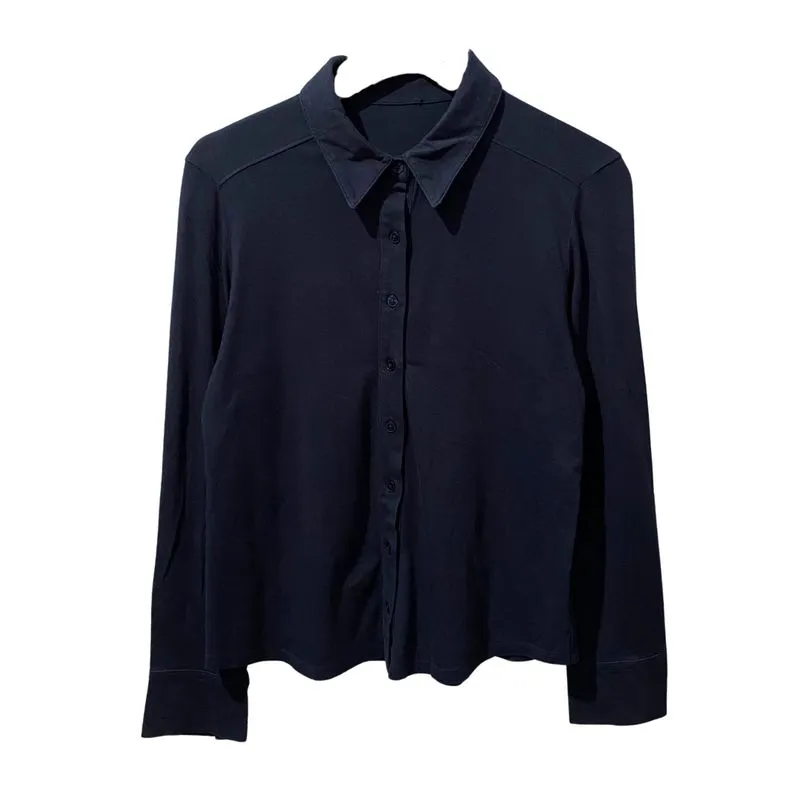 Navy Long Sleeve Blouse | Kemeja Blouse Navy photo 1