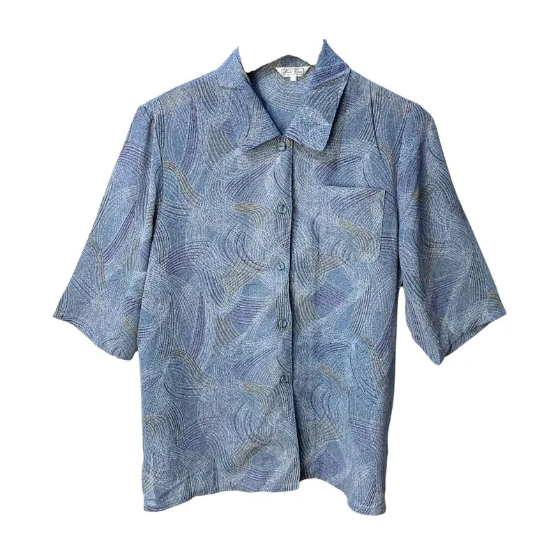 Blue Vintage Shirt | Kemeja Vintage | Blouse photo 1