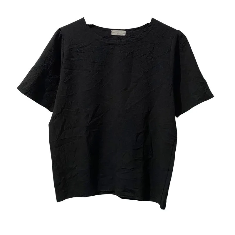 Blouse Hitam | Short Sleeve Top photo 1