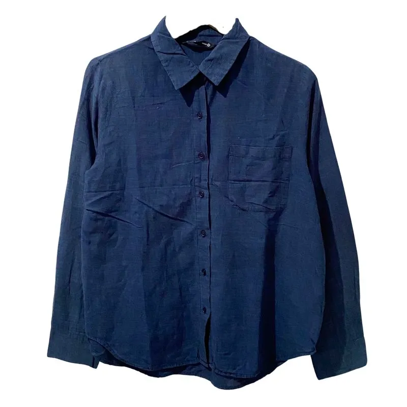 Blouse Navy Panjang | Long Sleeve Blouse | Basic Top photo 1