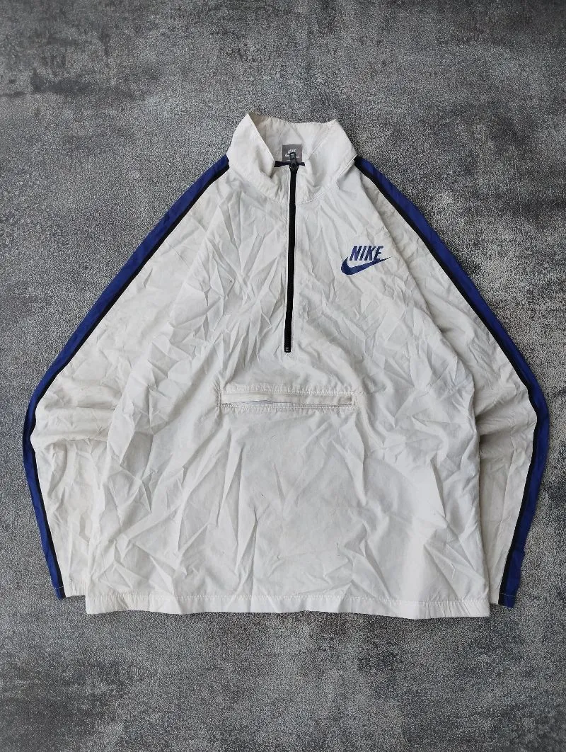 Vtg Nike Y2k Windbreaker Halfzip Pocketable photo 1