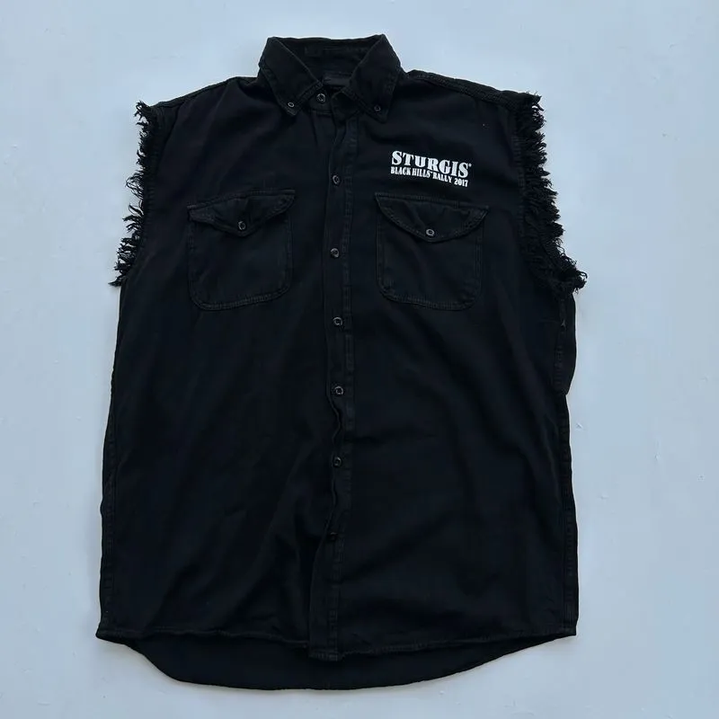 Biker Vest Pria black photo 1