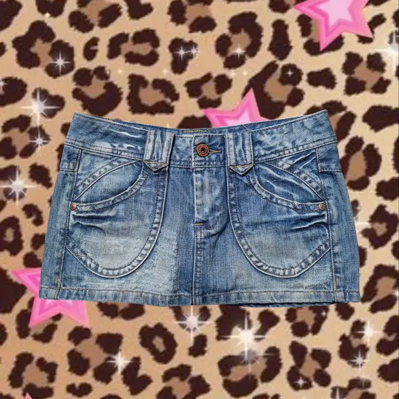 Y2K Mini skirt Wanita gray photo 1