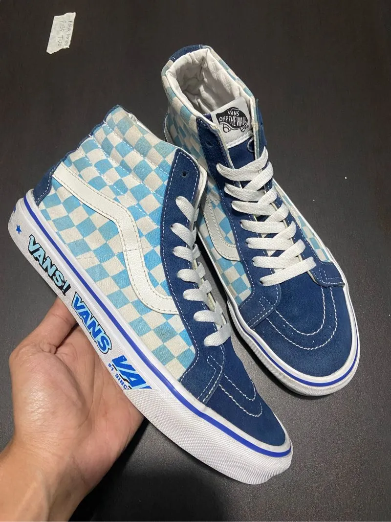VANS SK8-HI DX ANAHEIM fresstyle true blue checkerboard photo 1