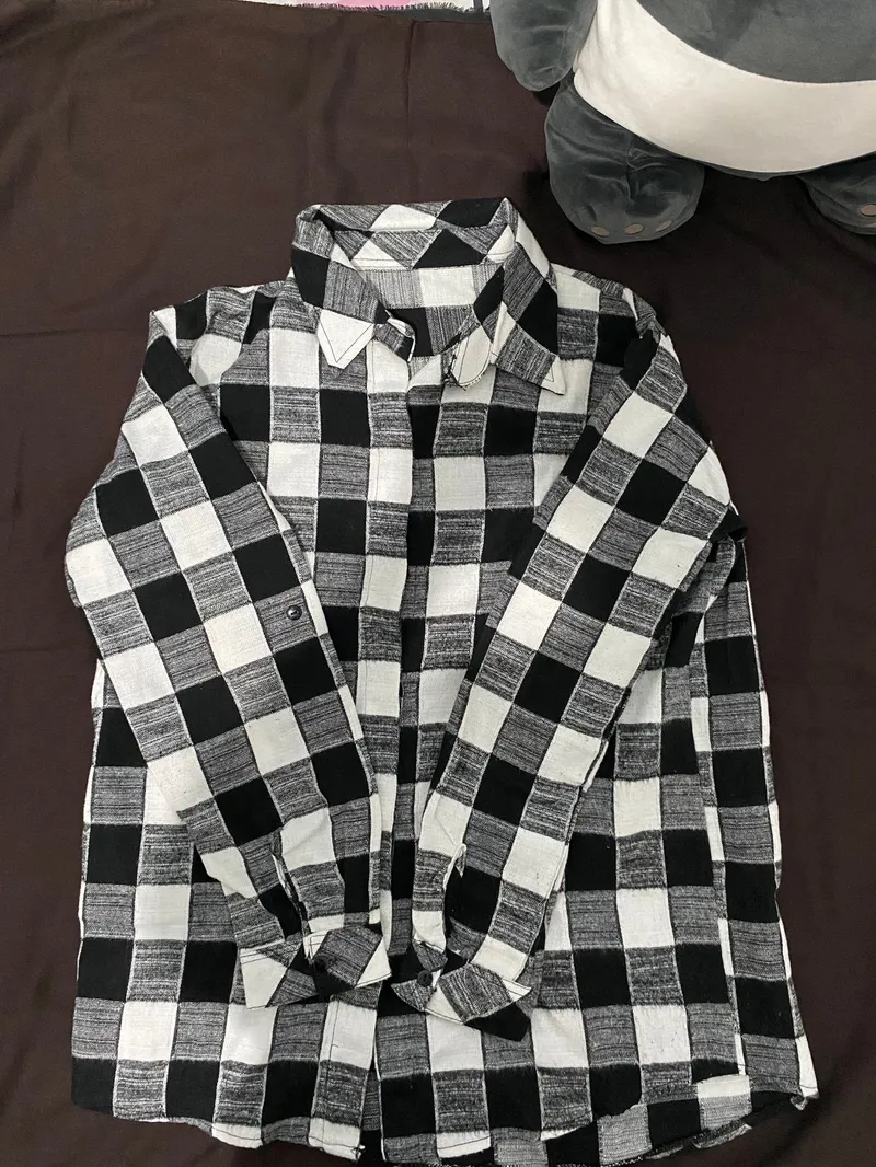 Vintage Pea coat Wanita white black photo 1