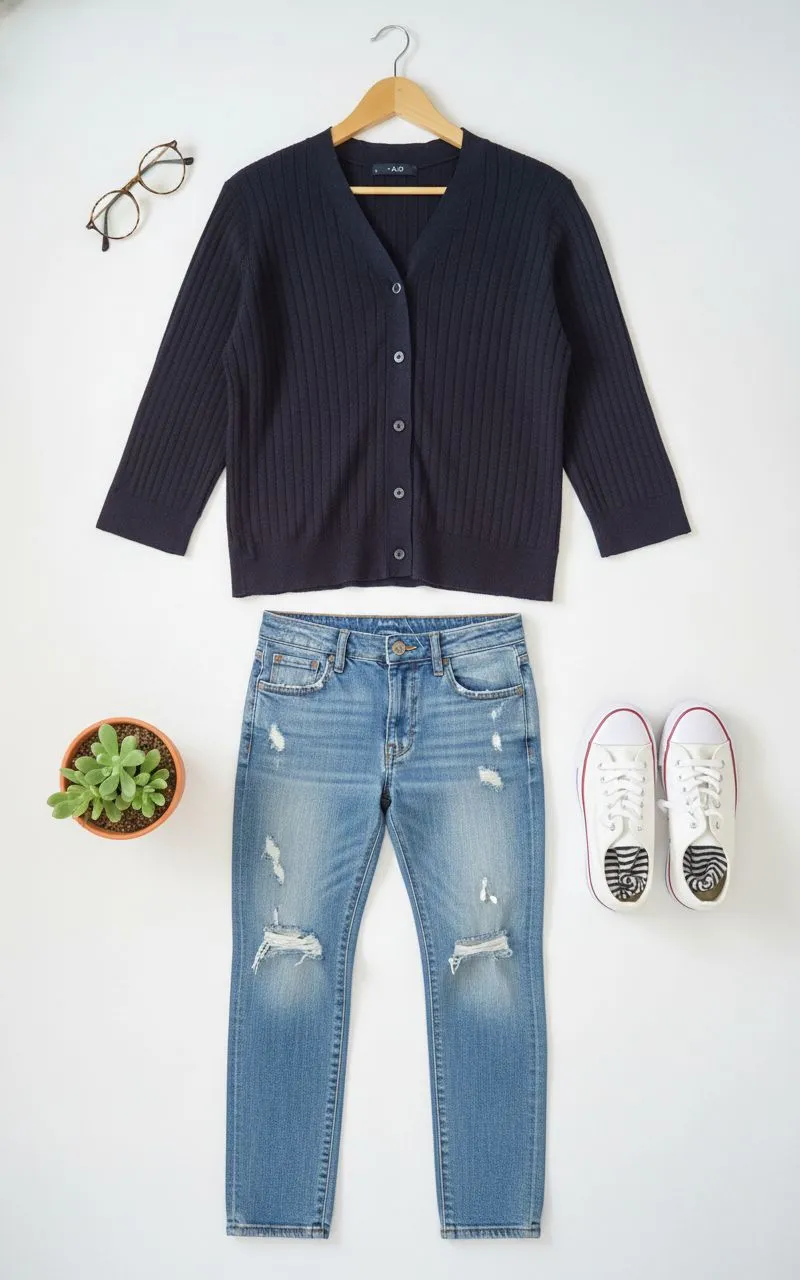 Cardigan the ATG Navy Wanita photo 1