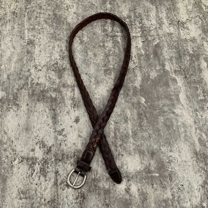Leather belt jalin brown  photo 1