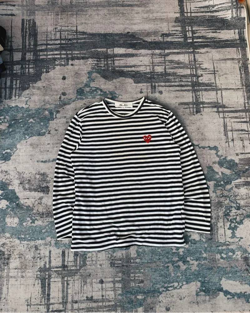 PLAY COMME des Garcons strip longsleev photo 1