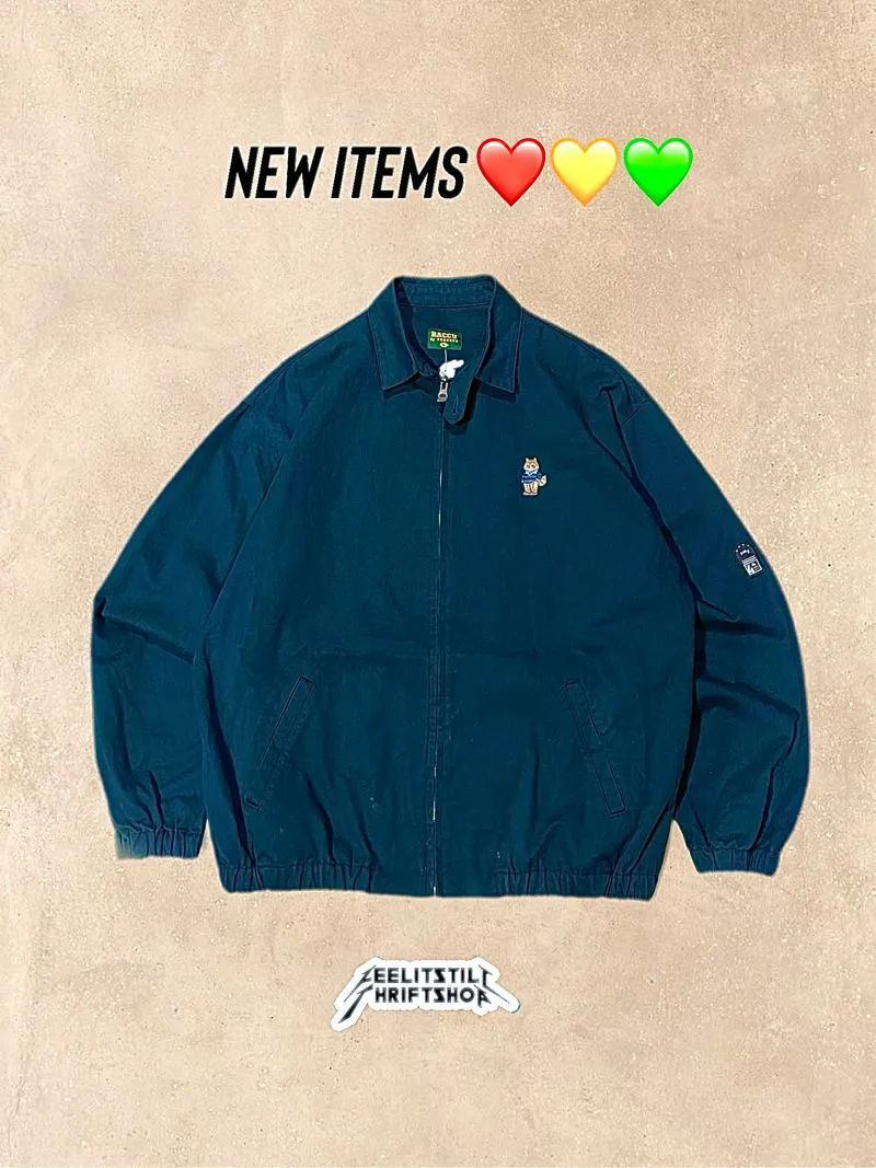 RACCU by TAKEASY Navy Canvas Zip British Styled Harrington J photo 1
