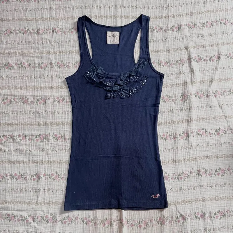 2000s hollister navy blue tanktop photo 1