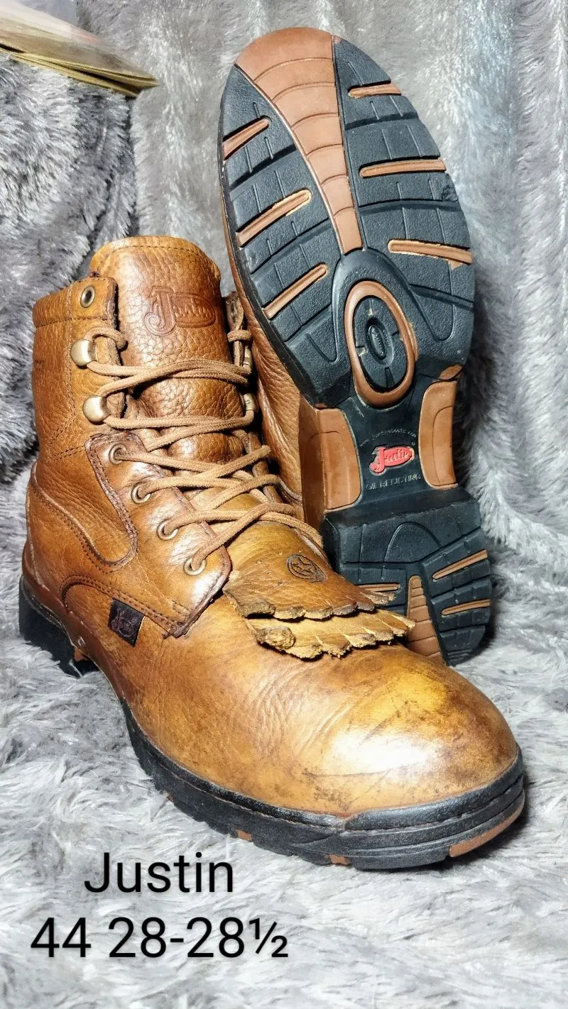 JUSTIN George Strait Boots Size 44 Made in China photo 1